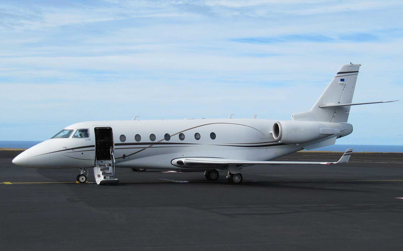 Gulfstream G200 private jet charter on runway