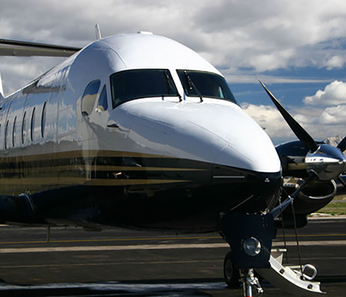 Beech 1900 cargo charter aircraft nose