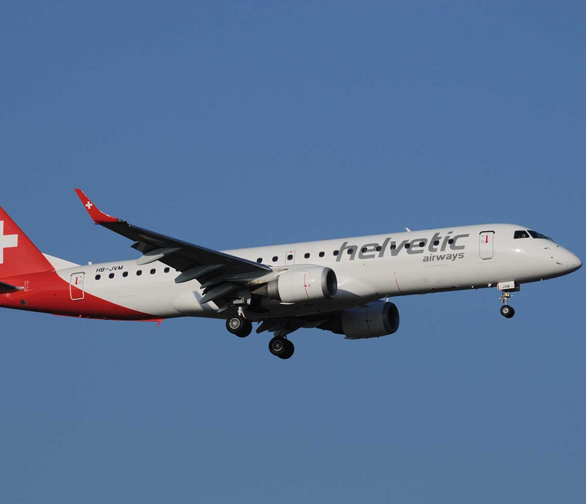 Embraer 190 private aircraft charter in flight