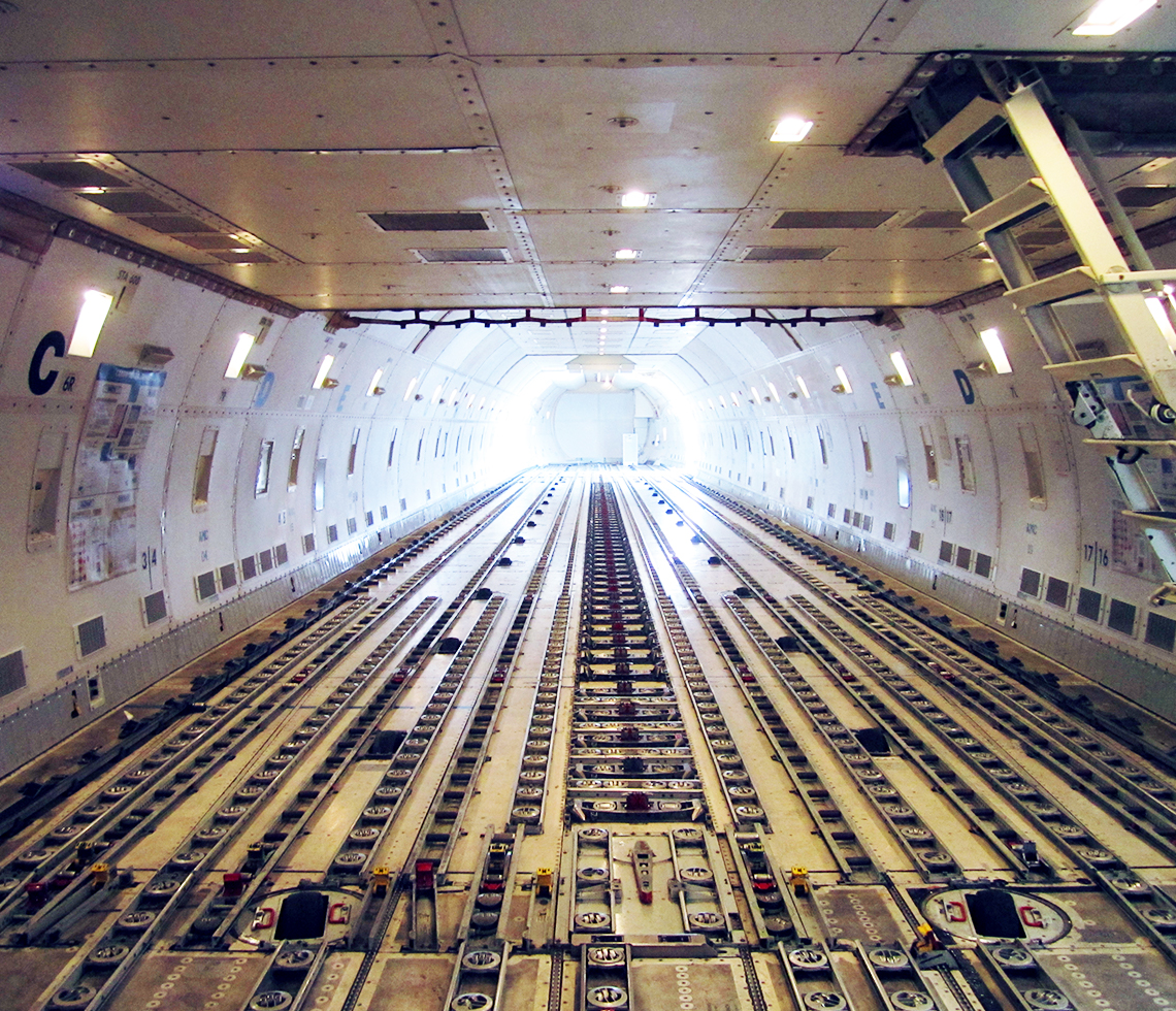 Boeing B747-400F cargo aircraft capacity hold