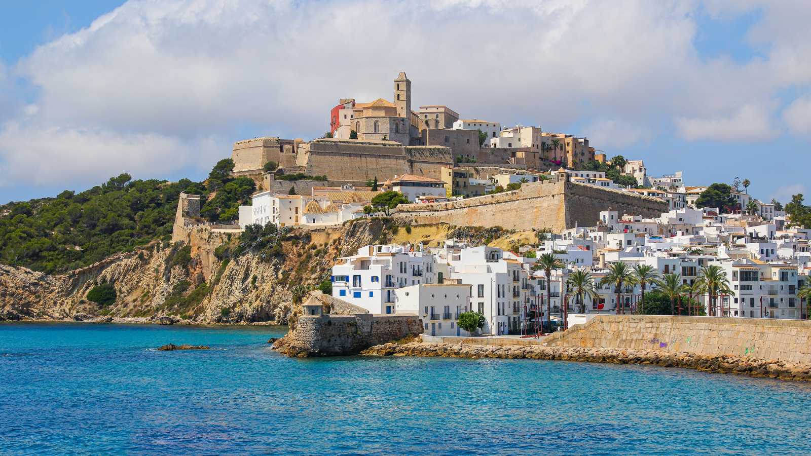 Saint Mary cathedral at the top of the Castle of Eivissa in Dalt Vila