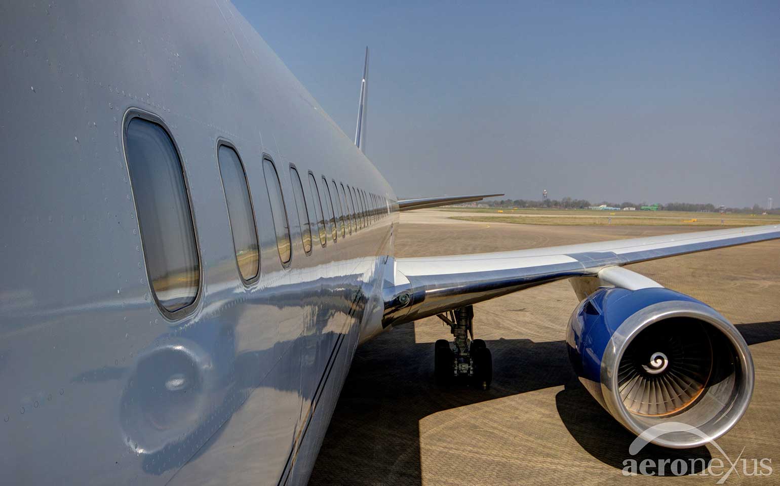 Boeing 767-300ER private aircraft sideview of large commercial jet charter