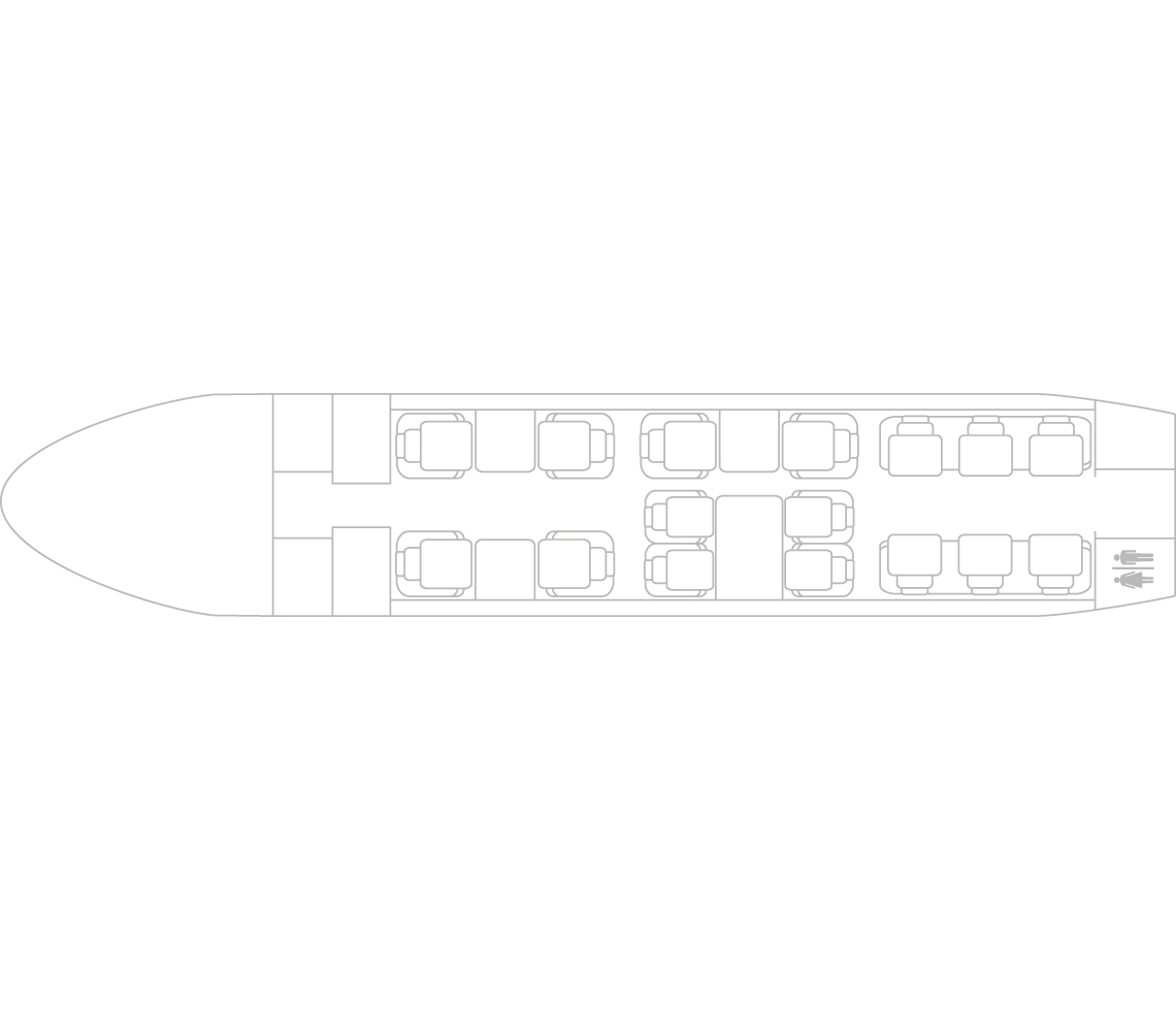 Dassualt Falcon 7X private jet charter interior cabin specifications