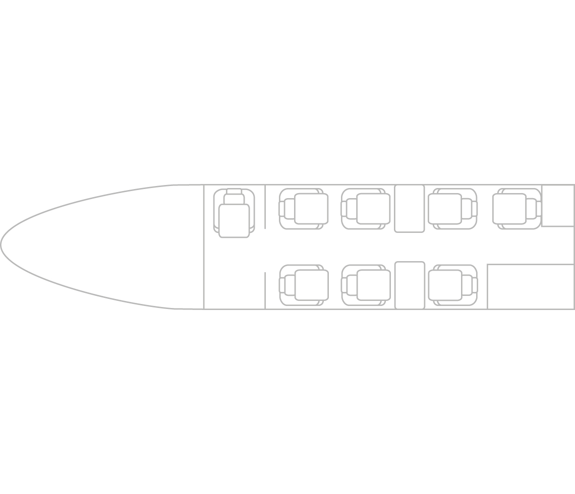 Hawker 400XP interior specifications